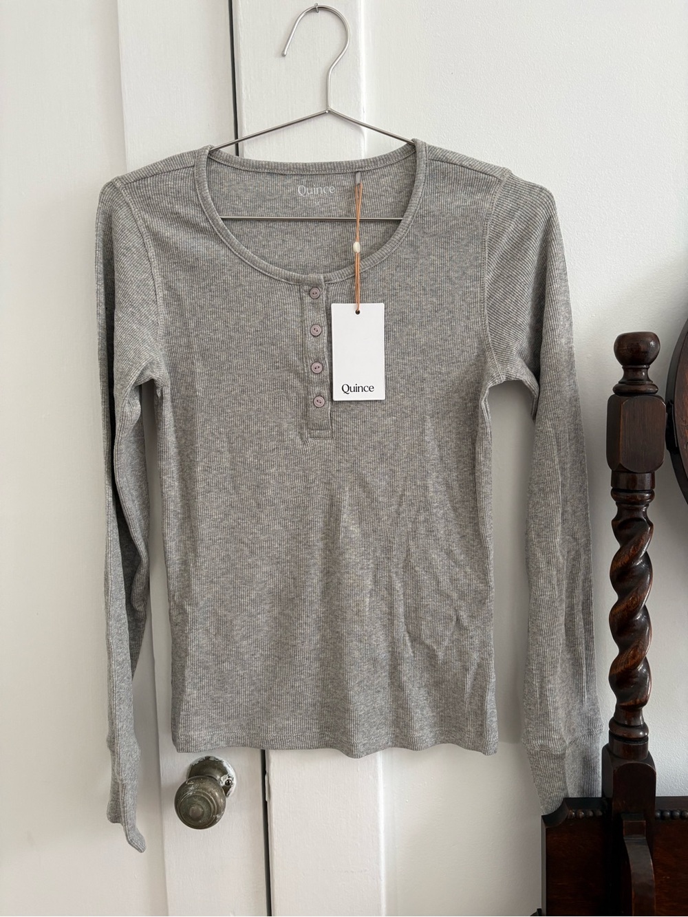 Quince Organic Cotton Microrib Henley